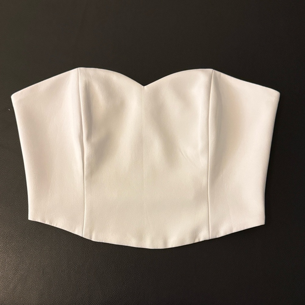 Debora Carvalho Women’s Two-Piece White Strapless Top & Pants Set Size 42 8-10 - Picture 3 of 14